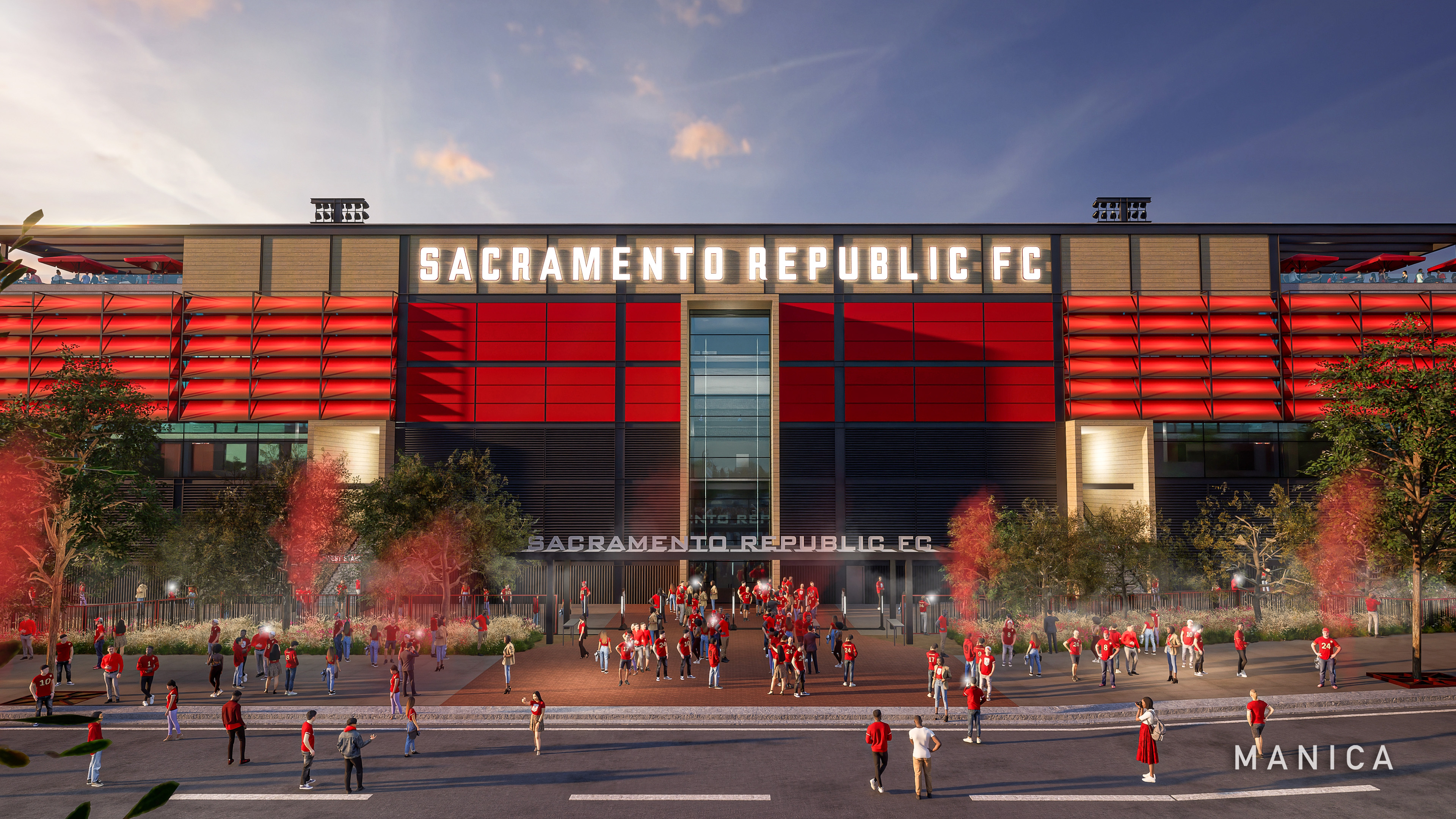 Sacramento Republic FC Stadium architectural rendering